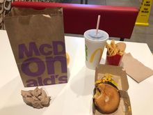 A burger meal for breakfast???