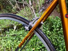 The drive side seat stay seems to have suffered the worst of the paint chipping
