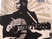 Mural at the Woodie Guthrie Center. 