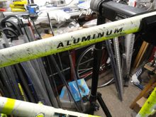 Frame has a small ding on one of the tubes but otherwise looks like it will build up nicely.