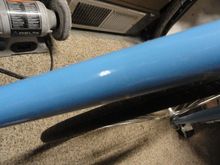 The down tube shows the proper gloss but I wonder how it will hold up.