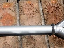 Front steer tube area. Two spots on tube are blemishes