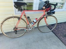 '89 Volpe "the original hybrid" very little is still stock, Campi cranks and RD, Suntour barcons, shipmano 7spd hubs with Sun rims
