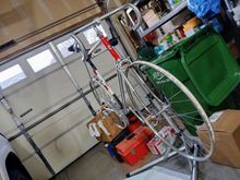 Frame's polished and waxed.  I even managed to do a bit of ... what simply has to be the worst touch-up painting in history.  Never again.  