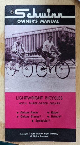 Vintage NOS 1988 Schwinn Lightweight Bicycles Owners Manual 