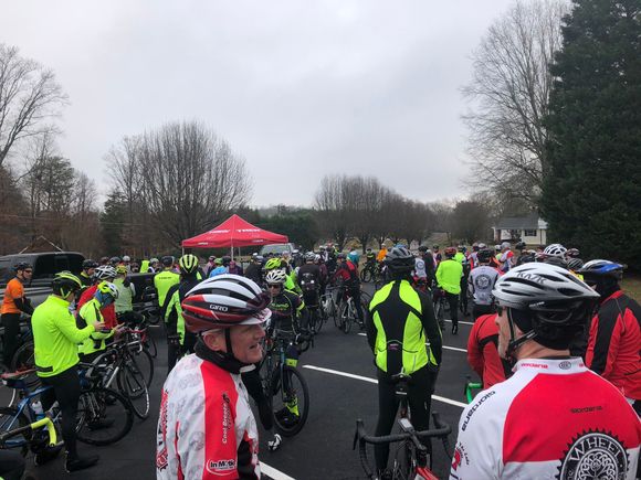 Some of the riders before the start.