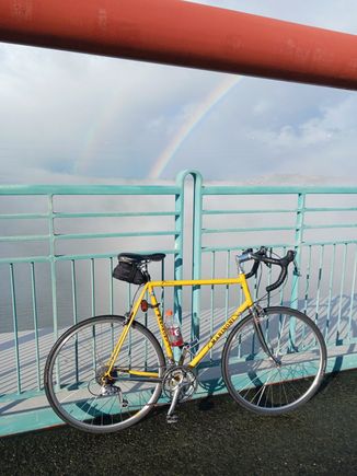 Rainbows the whole ride.