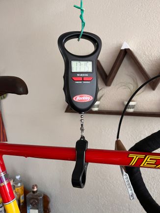 But it weighs 17 lb 15 oz, even lighter than I thought I might get!