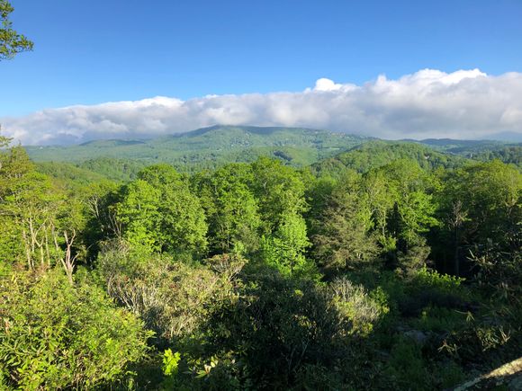 Looking north from the BRP