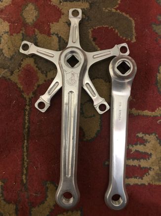 Correct, non-dated Campy crank (appropriate for pre-73)....