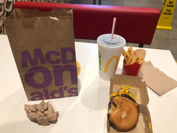 A burger meal for breakfast???