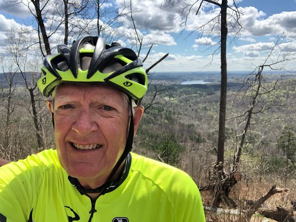 A selfie up top with the Lake in the background.