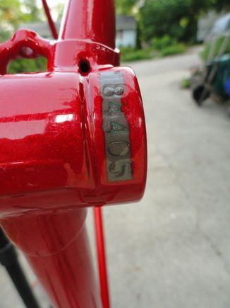 Detail of the serial number.