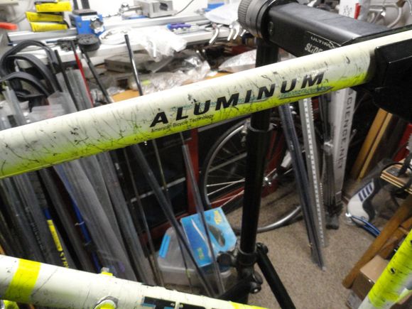 Frame has a small ding on one of the tubes but otherwise looks like it will build up nicely.