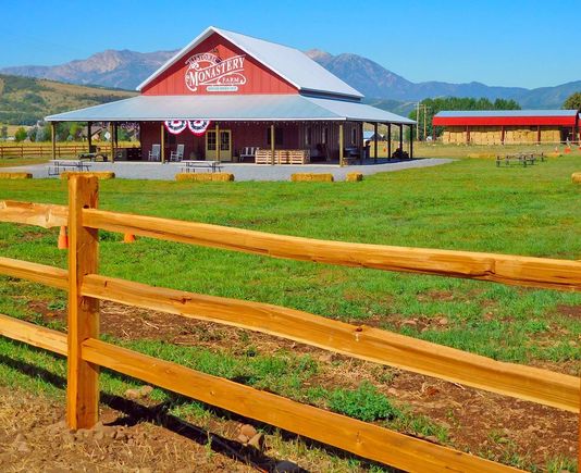 New wooden fence at the Barn