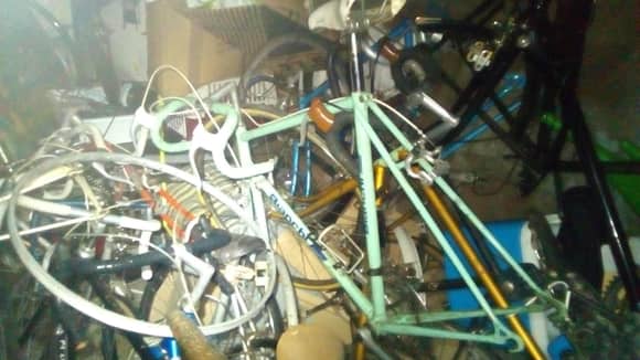 PICS OV BIKES IN SHED