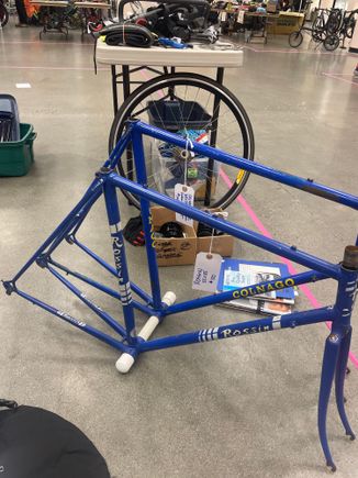 The colnago has a broken brake bridge. Could be used as a fixie I guess