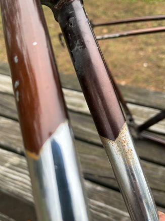 This is worst rust spot on the chrome. I expect it will polish up nice.