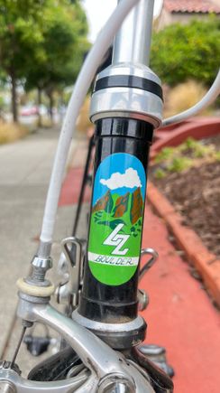 . Seat tube. I tried to highlight the decal colors in the bottle cage bolts, chainring bolts, bar end plugs, and RD pulleys.