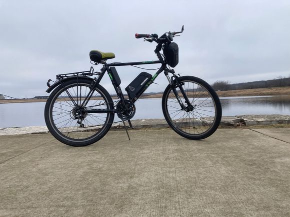 This is the first one I converted in 2015. Trek 800. Still around after ten years with original 36V battery. Motor has never had to come off the bike,