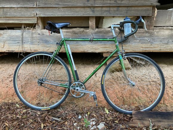 1971 Gitane TdF fixed-gear conversion that I couldn't bring myself to rattlecan flat black 