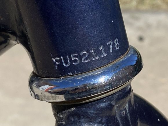 "FU" doesn't register in the Schwinn serial number databases. :(