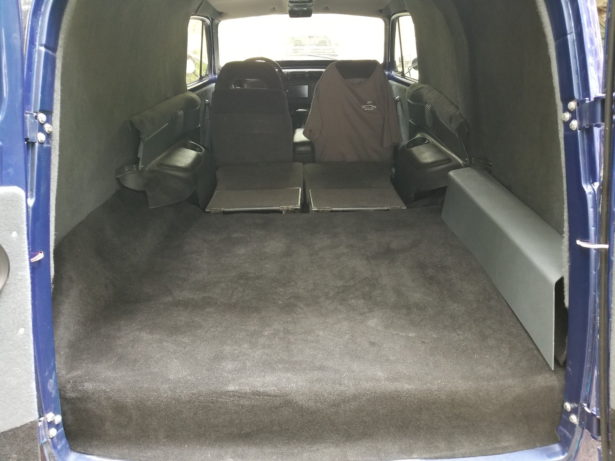 I will take more current pix of the back..we enjoyed the rear air this late fall and the Escalade headliner worked out nicely.