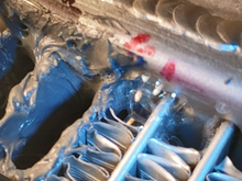 Bubble from a leak I found after an initial repair.