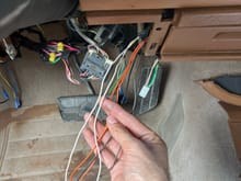 1991 Chevrolet 1500 4.3 v6 (carb non vortec)
Does anyone know what these wires went to? (Cabin bay under steering wheel by the pedals)