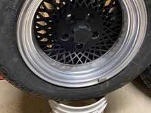 Enkei 15x7 5 on 4.75, useless 215 70s, 4pc set fer $400.