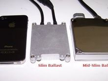 comparing slim ballast and mid-slim ballast size