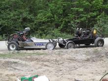 my buggy on the left, the one we build on the right