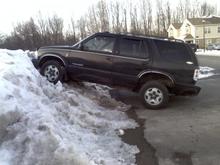 climbing snow bank