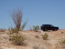 In Anza Borrego State Park, close to &quot;The Slot&quot;.
The first off-pavement test with the fixed up vehicle.