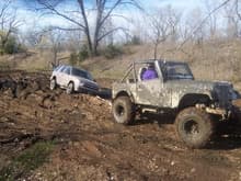 Appleton Oct 22, 2011- Jeep to the rescue, Thank God he was there, cuz there was NO way to get me out.
