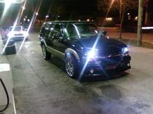 new front bumper and lowered 2inches with 20s