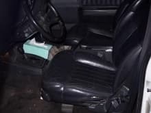 Leather power seats with power lumbar