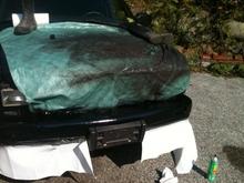 Painting the bumper before my new grill arrives