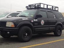 Added New Rims and Tires to the Bravada. Getting lift kit installed soon. adding more off road lights and upgrading to full size pushbar