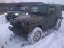 winter wheeling with a jeep buddy