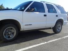 Before 3'' spindle, 2'' spacers, and 3'' shackle lift.