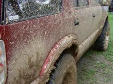 had mud caked every where.. only messed up my starter and then messed up a tranny line and speed up the ball joints needing replaced.. was a expensive day