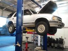 Installing new fuel pump,vent valve, fuel filter at work.
