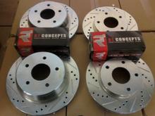 Upgraded disc's and pads
