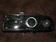 close up of head light