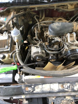 Quick pry and the clutch fan is on its way off!