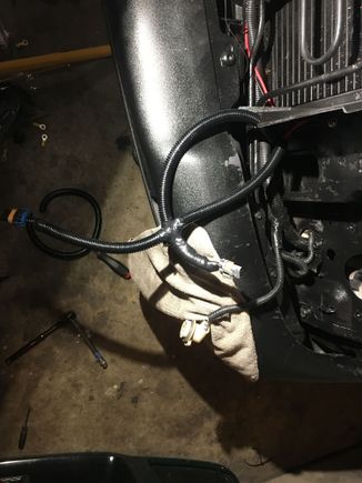 After looming the wires for a clean finish