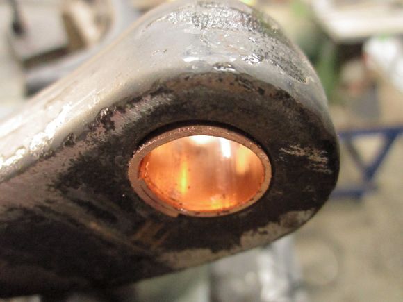 Copper pipe bushing.