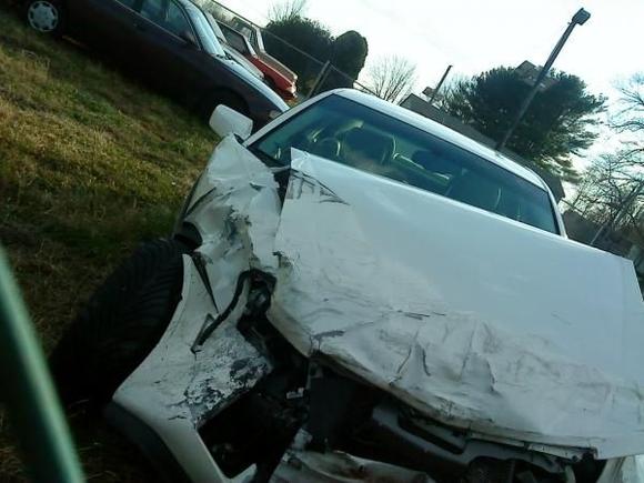 my Dad's 2005 Cadillac CTS.  Hit by someone who "BLEW" thru a red light!  Car saved his Life!!  Very Well built car!!  He only got a cut on head and stiches on eyelid.  Thank God!