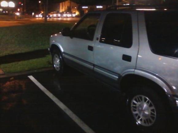 Burger king parking lot, broken sprinkler